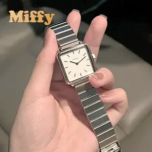 Miffy - Jam Tangan Wanita Bisnis Analog Stainless Steel Gaya Sederhana