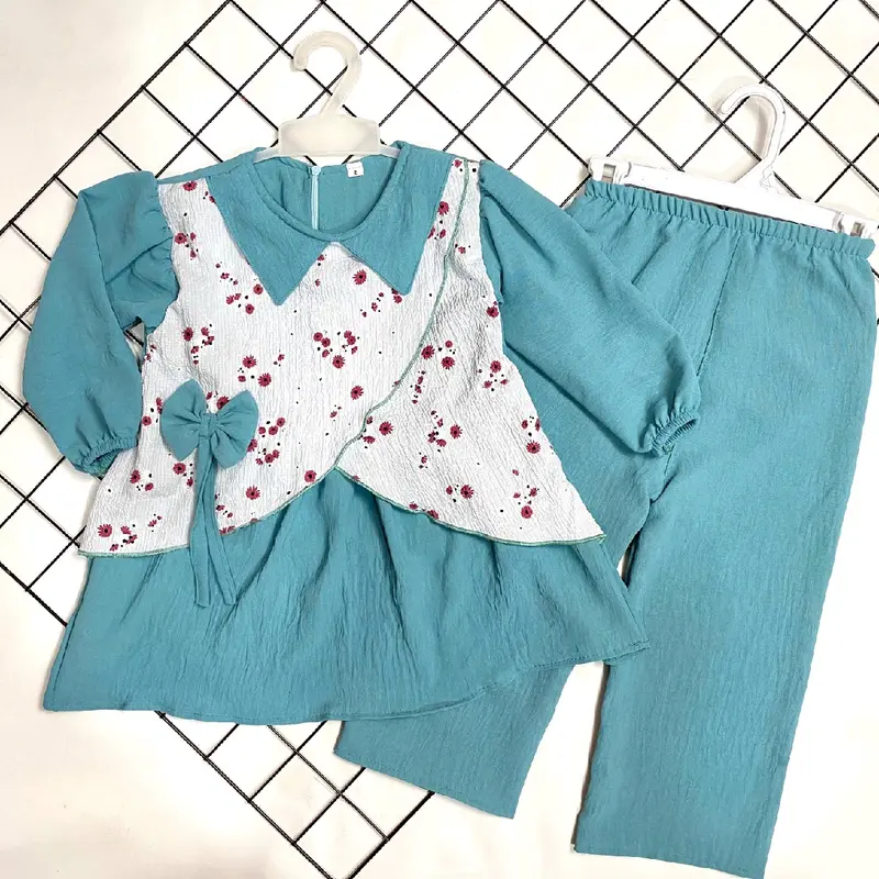SETELAN ANAK PEREMPUAN MODEL DIANDRA 2-12 TAHUN BAHAN CRINKLE KEKINIAN Cewek 0