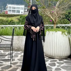 ABAYA SAFWA bahan furshan silky gamis Hitam Wanita