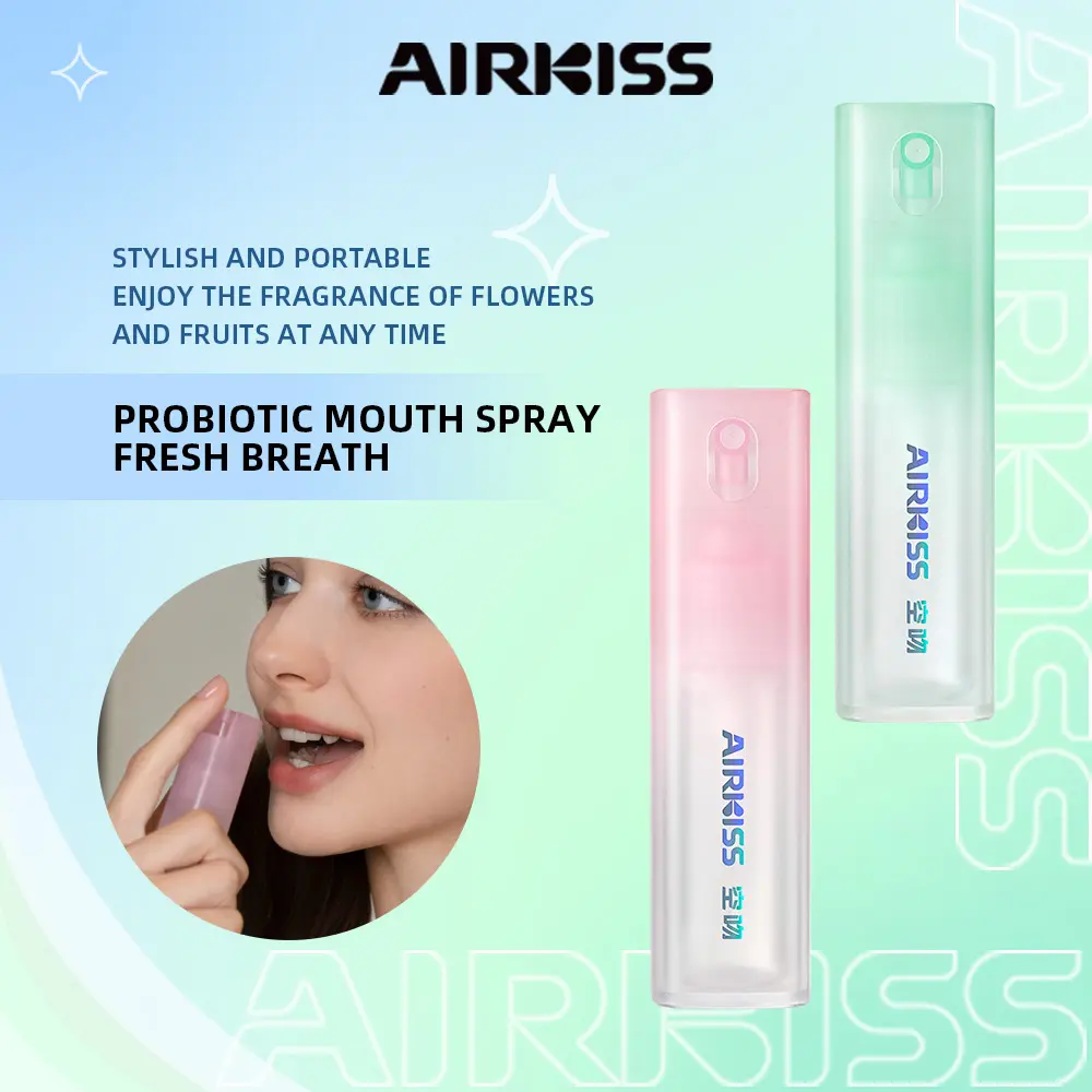 AIRKISS Dentific Bad Breath Go Away Probiotic Mouth Spray Refreshing Spray 10ml Antibacterial Oral Flower