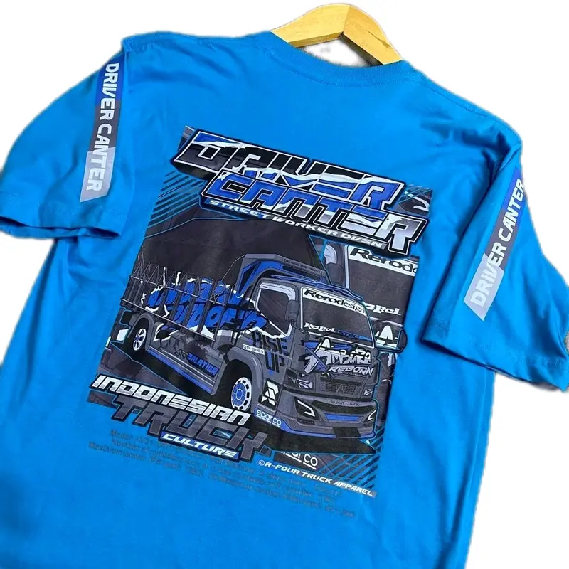 kaos truk canter rfr 47 baju truk driver canter dewasa keren  Distro Pendek Lembut Panjang Soft Standar Pria Katun Sablon Polos Navy Kain Combat Oblong Biru Orange Anime 4