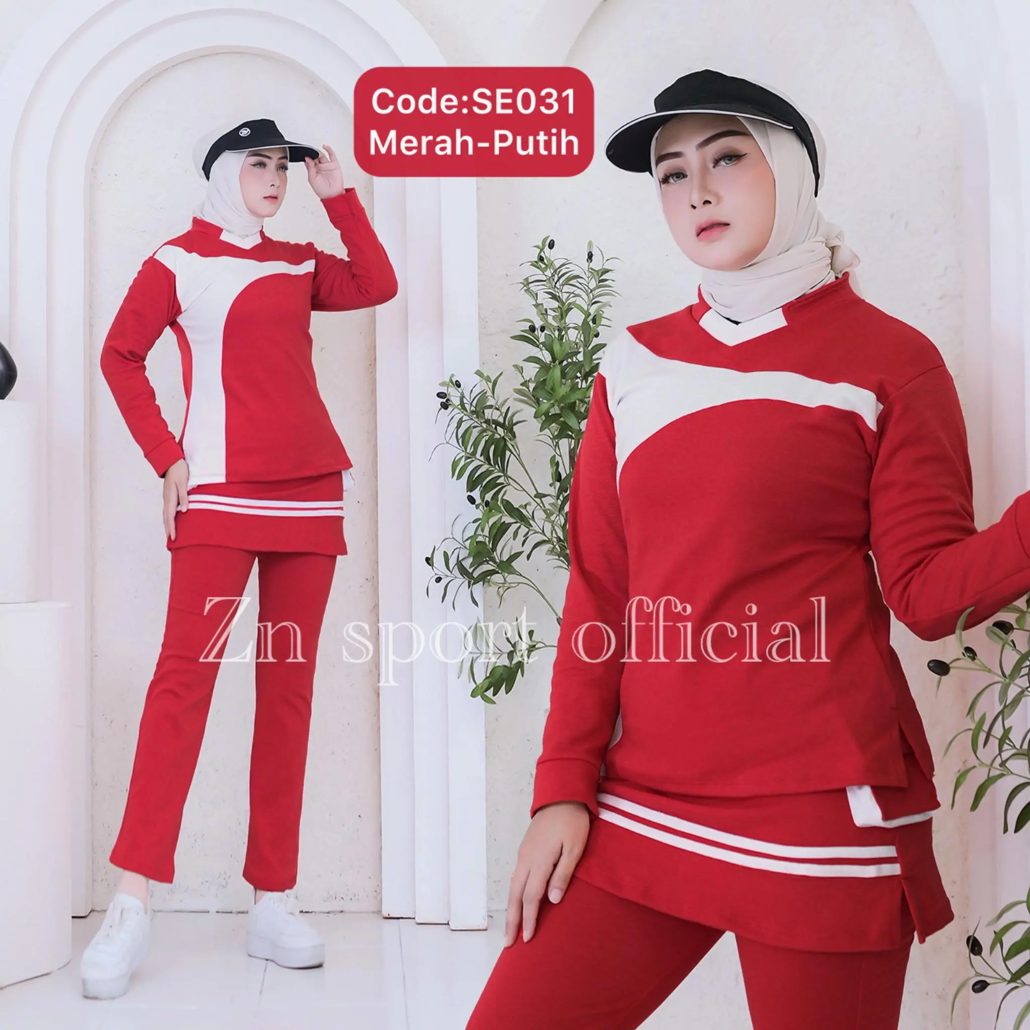 COD baju olahraga senam aerobic perempuan setelan baju senam yoga Muslim Sport