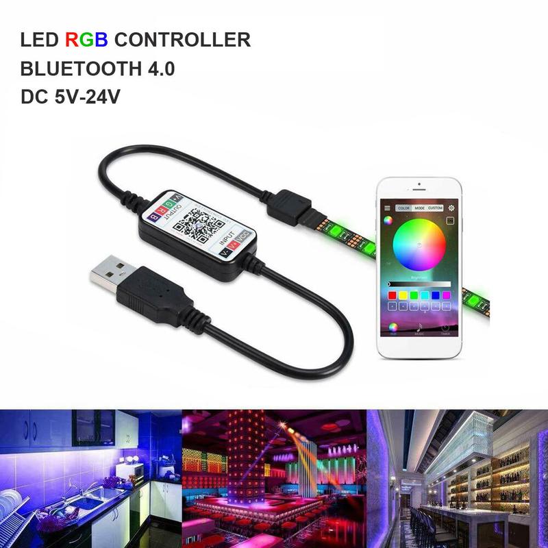 lampu motor mobil universal koneksi aplikasi 3 pin Lampu film dengan pengontrol LED Strip Car Kabel 4
