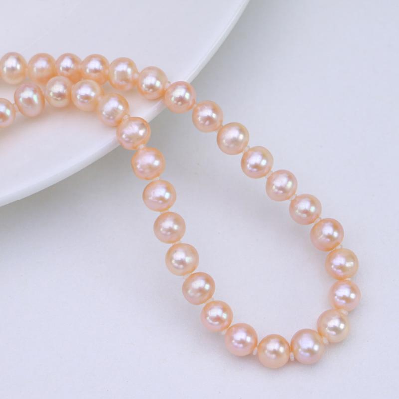 Product Introduction of Shuiyu S925 Silver Freshwater Nuclear Free "Good Luck Koi" Pearl Necklace 7-8mm Near Round Flaw ZH11785 2