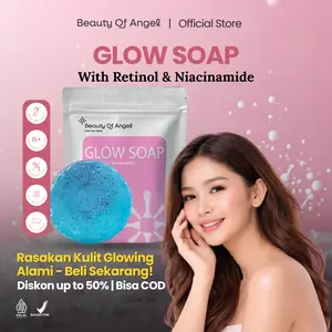 Sabun Pemutih Beauty of Angel Glow Soap Sabun Pencerah Kulit Wajah & Badan mencerahkan dan melembabkan kulit Tubuh Hitam menghilangkan jerawat kusam | mencerahkan kulit instan sabun scrub perawatan kecantikan lulur mandi sabun  brighty bar