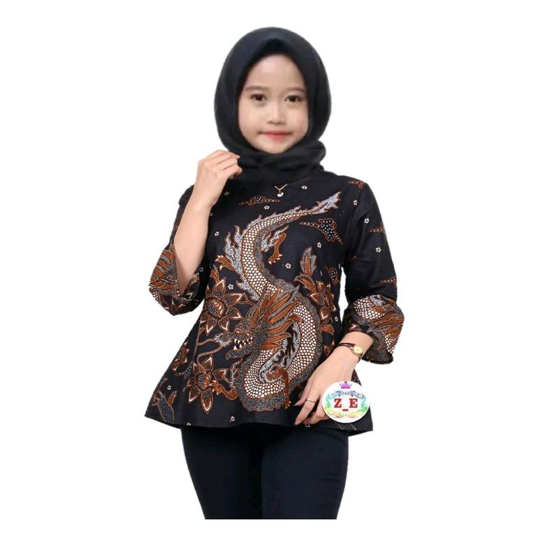 atasan blouse batik anak cewek umur 5 sampai 12 tahun | seragam muslim blouse anak cewek TPQ TPA 6