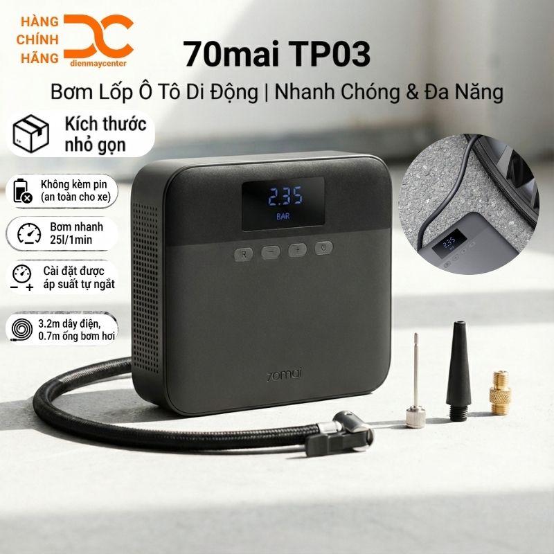  Máy bơm lốp xe ô tô mini tự động 70mai Midrive TP03 