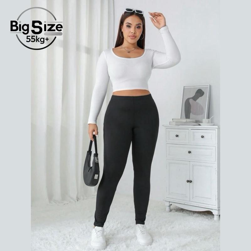 [ BIGSIZE TRÊN 55KG ] QUẦN LEGGING THUN CO GIÃN 4 CHIỀU bigsize nữ