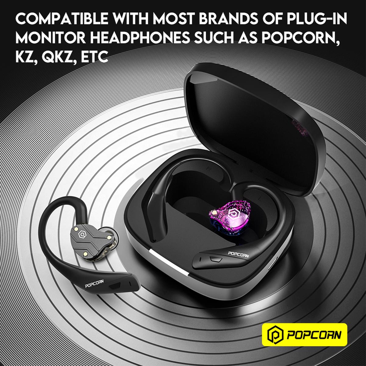 Popcorn BM01 TWS HD 5.3 Bluetooth Earhook C Pin Connector Wireless ...