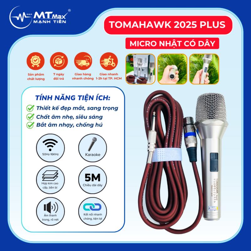  Micro Xịn Tomahawk 2025 Giá Tốt Micro Có Dây Cao Cấp Hát Vang Hát Karaoke Hát Chèo Đọc Giảng Chống Hú Tốt  Hút Mic  Tiếng Sáng Mạnh Mẽ Có Độ Bền Cao Micro Hát Karaoke Tại Nhà Âm Thanh Hay 