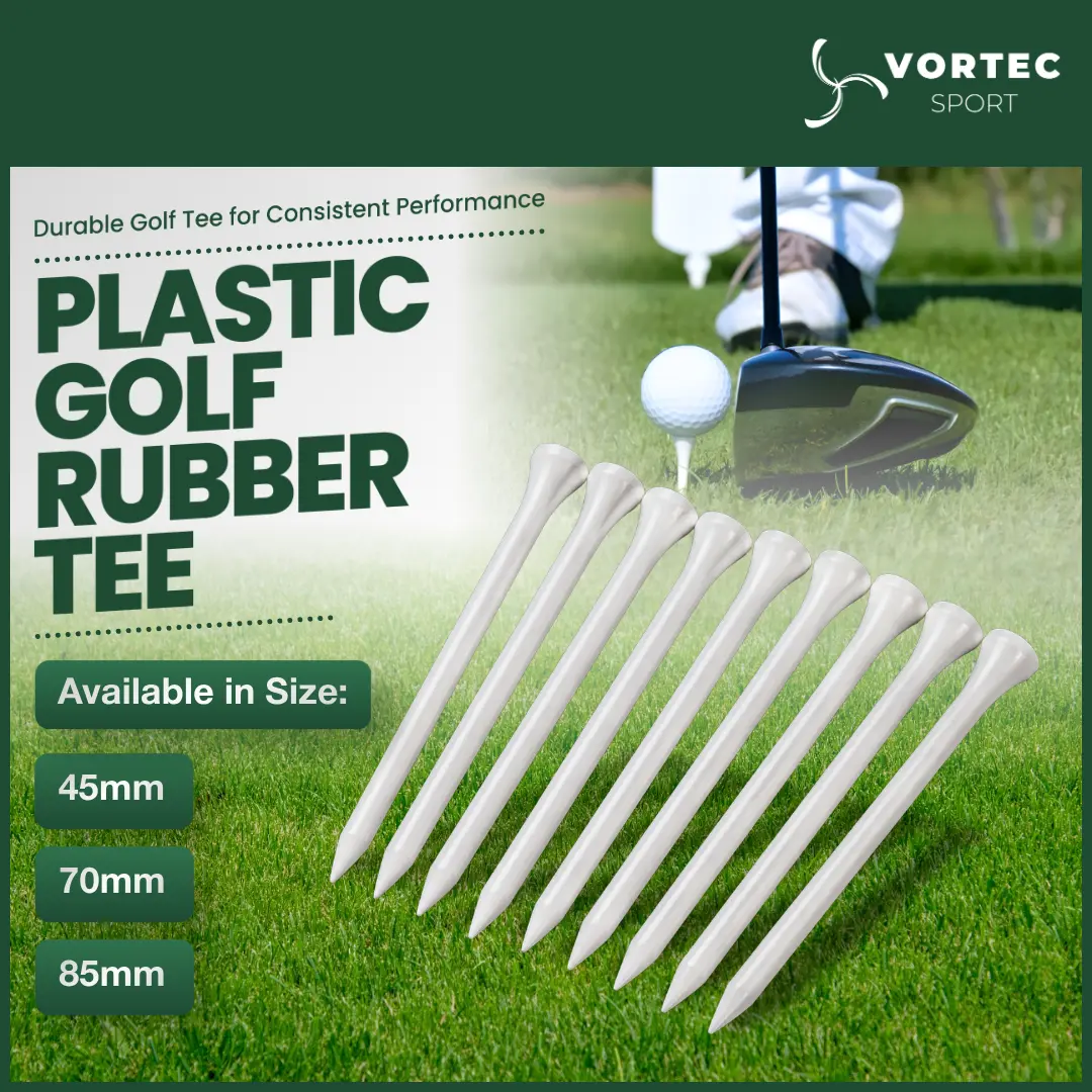 VORTEC Golf Tees Premium Bamboo White 10 pcs