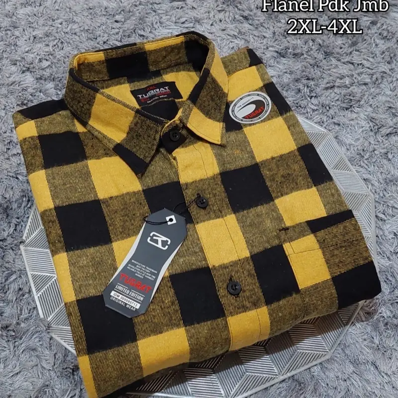 KEMEJA FLANEL JUMBO SIZE 2XL 3XL 4XL PRIA LENGAN PENDEK /PRIA MOTIF KOTAK KOTAK LENGAN PENDEK KUALITAS PREMIUM Distro Panjang 8
