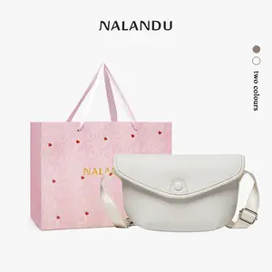 NALANDU Tas Wanita 2026 Terbaru Tas Selempang Sling Bag Shoulder Bag Elegan Tas Bahu Tali Panjang 2 in 1 Dua Warna Fashion