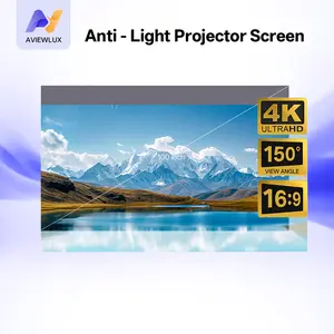 AVIEWLUX Layar Proyektor Portabel 100 Inch 16:9 - Anti Light HD 4K - Gray Anti-Glare (Hanya Layar)