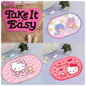 Keset DIATOMITE warna pink Unik 40x60CM Tebal 3MM / Floor Mat Anti Slip Menyerap Air