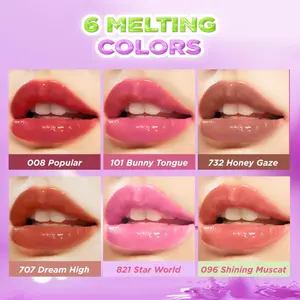 DAZZLE ME Color Chrome Melt To Dew Lip Click - Lip Gloss Tinted Lip Balm Tahan Lama Watery Glossy Serum Lipstick Bibir Kering Lipstik Liquid