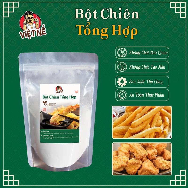 Bột Chiên Tổng Hợp Việt Nể 500g - Chiên Ngô Khoai Thịt Tôm Gà Cá Mực Khoai - Việt Nể