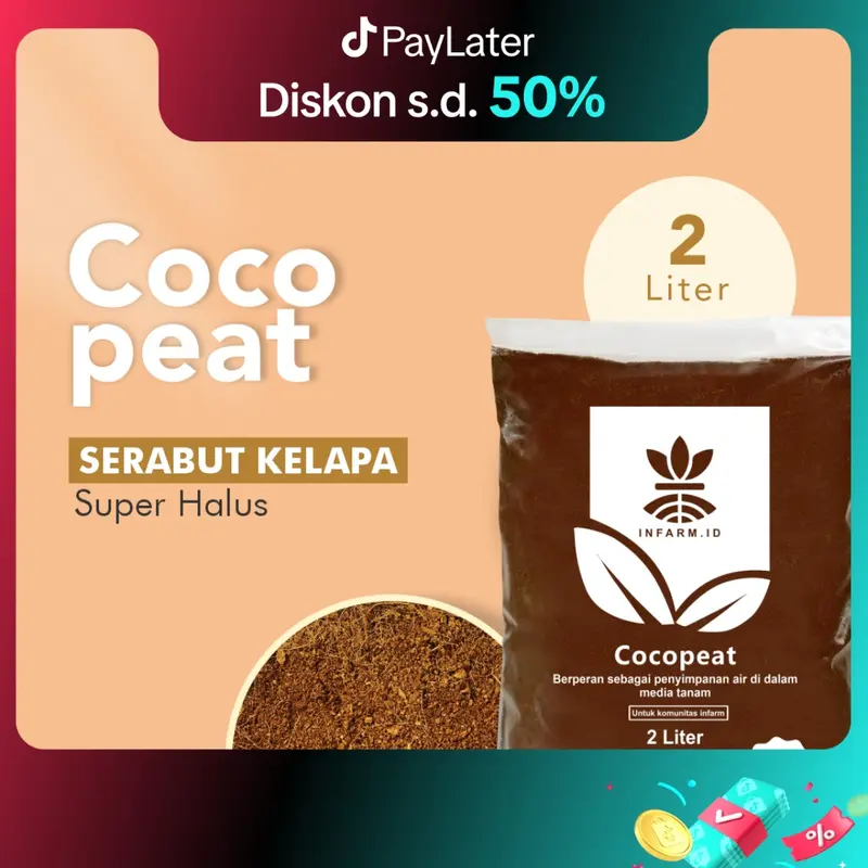 Cocopeat Serbuk Kelapa Media Tanam  2 liter Infarm Media Tanaman Tanah 0