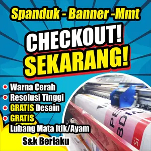 Cetak Spanduk/Banner/Backdrop CUSTOM Per Meter Bisa Request Desain GRATIS