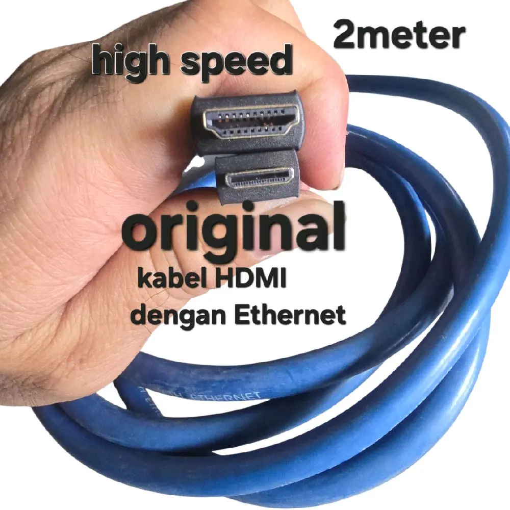 ETHERNET BIRU HDMI kabel HDMI dengan Ethernet 2METER ORIGINAL DIGITAL ALLIANCE DA C2HD 002 HIGH SPEED HDMI CABLE WITH ETHERNET video audio digital komputer cpu laptop