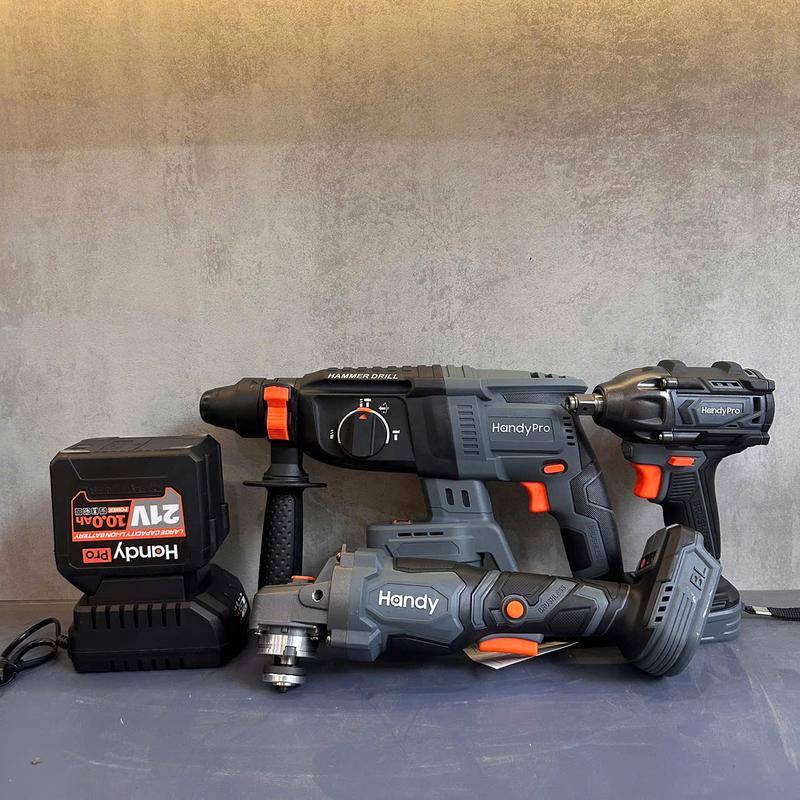 Combo 3 Máy Mài Máy Bulong Máy Khoan BÊ TÔNG HANDY Kèm 1 Pin 20 Cell Không Chổi Than Chân Pin Phổ Thông