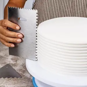 Stainless Steel Scraper Smooth Edge Fondant Scraper Spatulas Baking