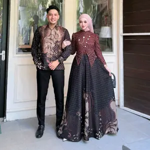 SAHARA Gamis Lebaran 2026 Dress Janggan Gaun Pesta Couple Batik