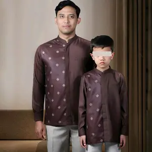 Baju muslim Saviq Couple Ayah dan anak up kombinasi batik Toyobo Lebaran