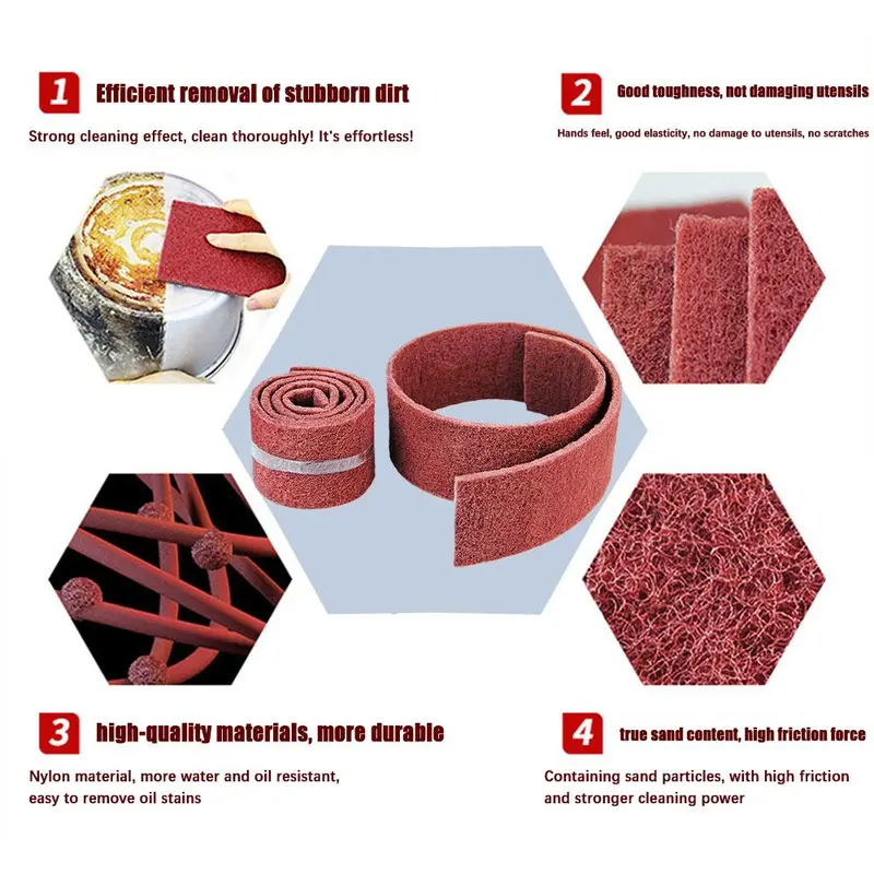 Miếng Cọ Rửa Nhà Bếp, Vải Lau Đa Năng, Dày Dặn, Miếng Cọ Rửa Loại Bỏ Gỉ Sét, Cho Nồi, Z3L4 5