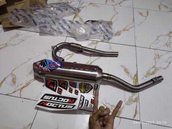 Product Review of NORIFUMI NOCTUS T5 & T4 Original Knalpot CRF 150 KLX 150 WR 155 Type STD & Bore Up Full Stainless Suara Ngebas Adem from 2**👶 1