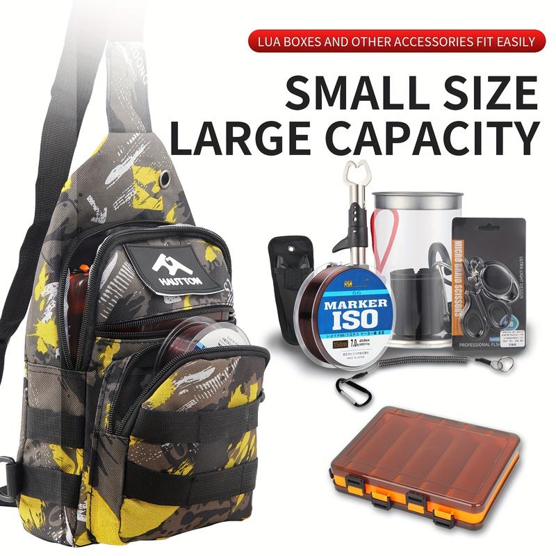 Product Introduction of HAUT TON Smart Fishing Backpack Tackle Sling Bag - Fishing Backpack with Rod Holder - Tackle Box Gifts for Men Women 1