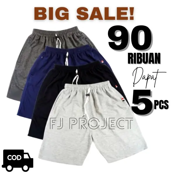 TERMURAH!!! 90rb dapat 5pcs BABYTERY PANTS Zipper Pria/Wanita unisex Distro Nyaman Melar Celana Pendek Santai keren