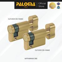 Gambar PALOMA Cylinder Kunci Pintu Silinder Kamuflase Half Cylinder Knob Door HC-KC Brass Kuningan Gold Emas Grey Abu Antique Antik Black Hitam Gunmetal Gun Metal CLP 2503 2504 2505 2506 2507 2533 2534 2535 2536 2537 - Satin Nickel, 35mm + 10mm dari PALOMA Official Kota Administrasi Jakarta Timur 5 Tokopedia