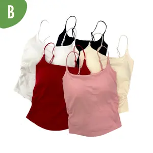 Bluebell BR474 Tanktop Bra With Cup Bh Singlet Polos Atasan Wanita Sexy Crop Top Kemben Rompi Cewek