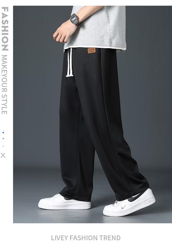 Product Introduction of Pants Men's Summer Fashion Brand Loose Straight Pants Wide Leg Pants Men's Japanese Retro Sports Casual Men's Pants 13