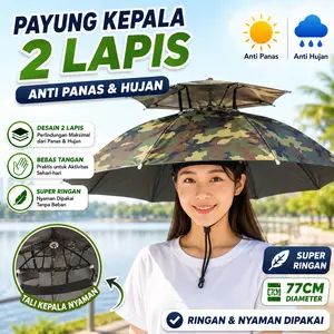 Topi payung kepala payung Payung golf Payung memancing Pelindung sinar UV Payung dewasa Berkemah