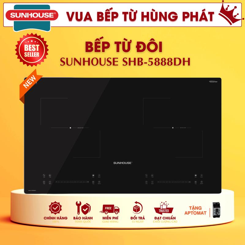    Bếp Từ Đôi SUNHOUSE Đời Mới Nhất 2026   SHB-5888DH,INVERTER Tiết Kiệm Điện Bảo Hành 3 Năm Toàn Quốc 