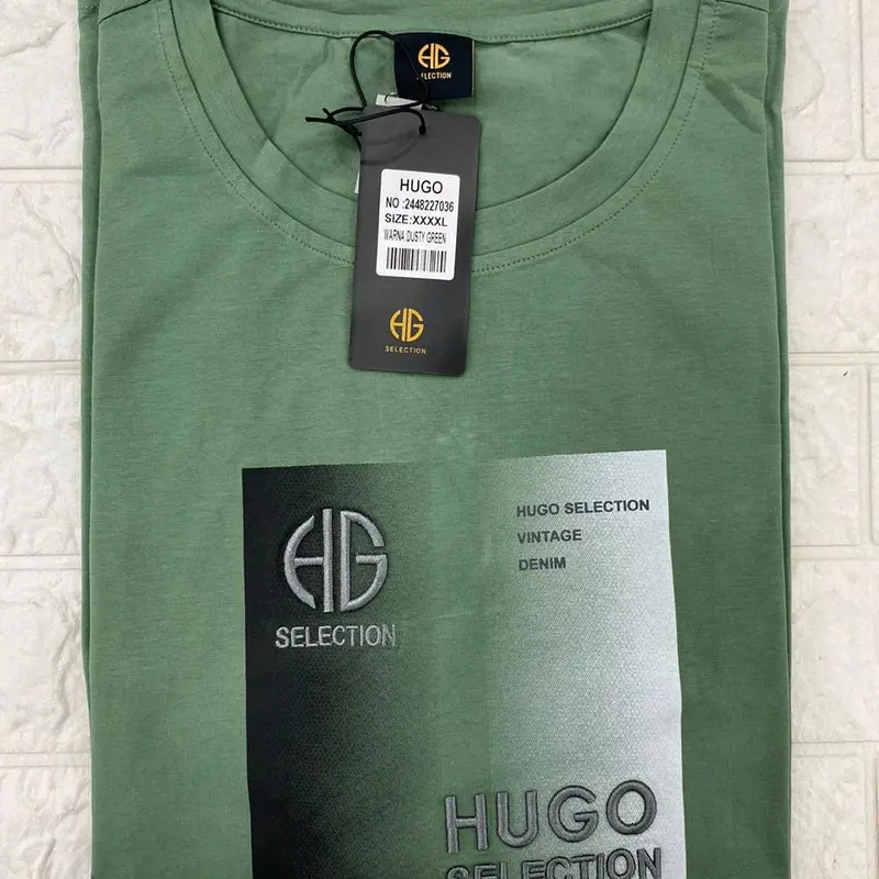 kaos oblong hugo selection ukuran jumbo (2XL 3XL 4XL) / kaos jumbo cowok Nyaman Katun 2