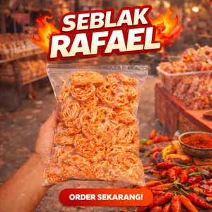Sebring Rafael Kerupuk Seblak Kering Daun Jeruk Pedas Original Snack Food  Makanan Cemilan snacks kerupuk  bantat
