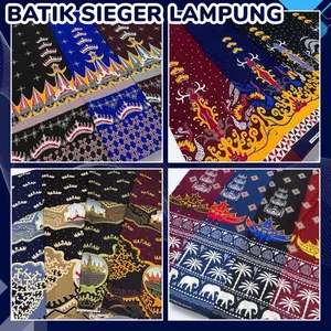 Kain Batik Cotton Motif Siger Lampung Batik Katun C40s Bahan Adem Halus Cocok Untuk Baju Pria Wanita