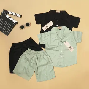 BRAVEKIDS - SETELAN PIYAMA ANAK POLOS 1-5 TAHUN COTTON RAYON SETELAN KEMEJA ANAK ONE SET BAJU TIDUR ANAK