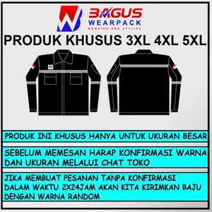 PAKAIAN KERJA KEMEJA SAFETY BIG SIZE