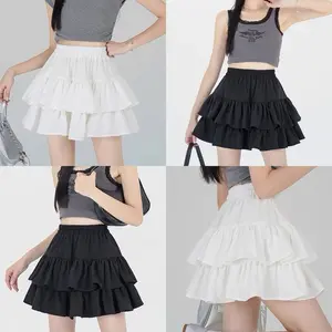 [LOVELITE] Aeri Double Layer Ruffle Mini Skirt | Rok Pendek Wanita | Rok Mini Wanita | Rok Ruffle Wanita | Rok Korea Wanita