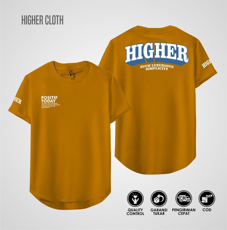 Kaos Distro Pria & Wanita Oval,Kaos Premium Semi Oval Cotton Combad 24s Keren Kekinian HIGHER.Co 2
