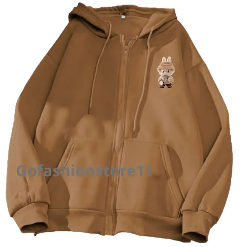 Hoodie zipper wanita The Monster Labubu size S M L XL XXL 3XL 4XL hoodie wanita korean style hoodie wanita tebal sweater wanita dewasa kekinian sweater resleting wanita sweater cewek keren 2024 viral jaket hoodie wanita jaket sweater wanita bisa COD-GFR