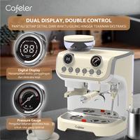 Gambar Cafeler Espresso Machine 2 Heater System 58MM Mesin Semi Komersil Dual Display, Grinder Built-in, Steam Wand Latte Art - Beige dari Cafeler Kota Administrasi Jakarta Utara 4 Tokopedia