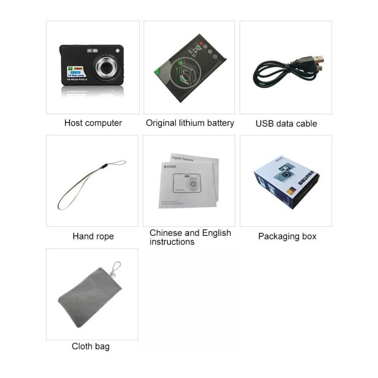 Product Introduction of [Free SD card]Favorite 48 Million Pixel CCD HD Digital Camera Retro Self-Portrait Video Camera 2.7 Inch 18 Megapixel 8x Zoom Hd Digital Camera Card-Type Automatic Camera digital  camera ccd  sensor digicam Cable Colorful Flash 41