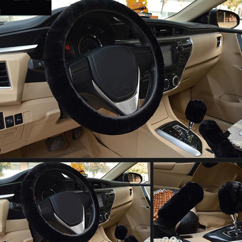 Product Introduction of Universal Warm Plush Car Steering Wheel Cover Gearshift Women Protector Soft Decoration Y4J5 42