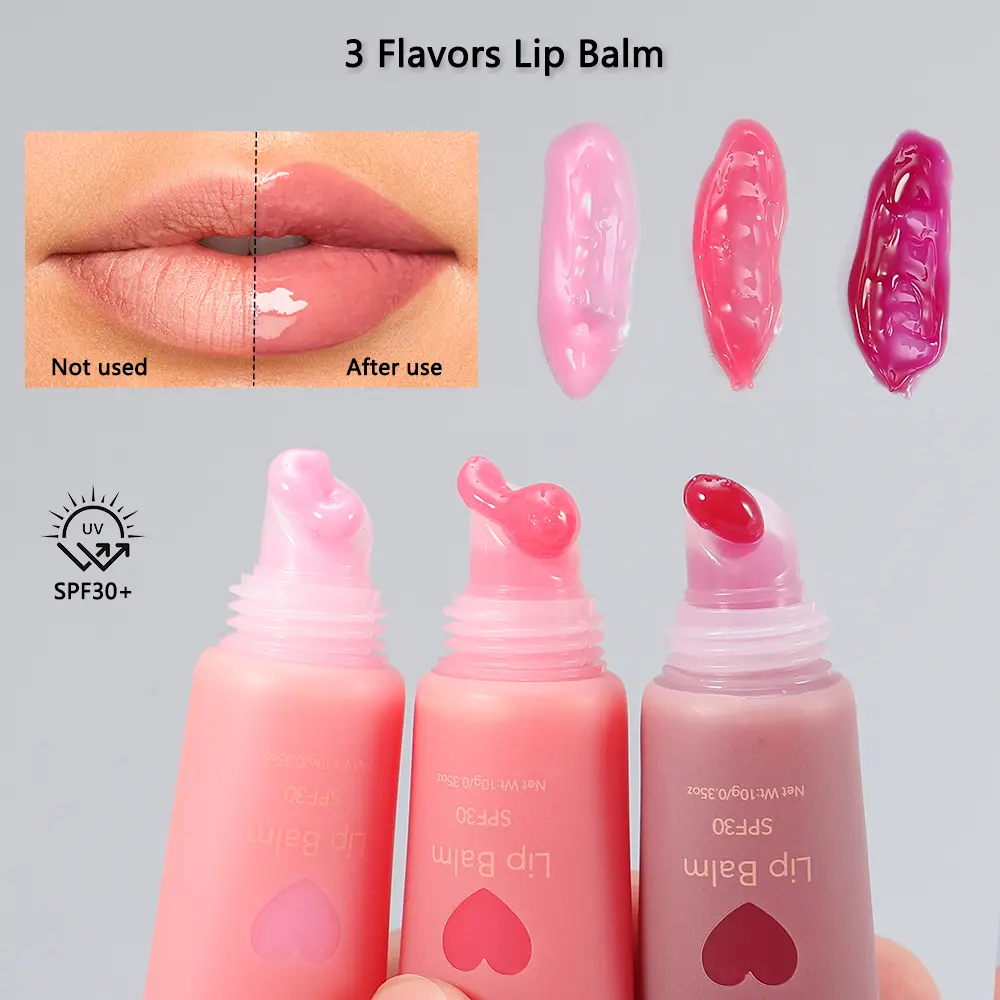 Sunscreen Spf 30 Lip Balm Moisturizing Clear Lip Balm Strawberry Glow Pink Tinted Lip Balm Organic Vegan Mineral Lip Care