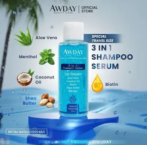 Special Travel Size Awday 3in1 Shampoo Serum Hair Treatment 100 ML